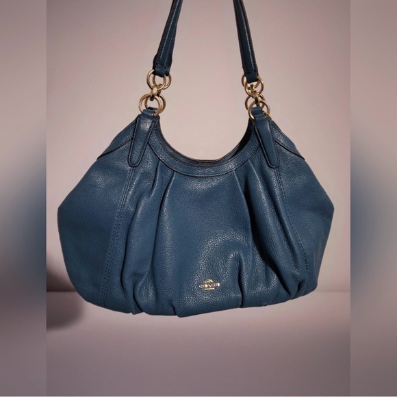 Coach Handbags - Coach Blue Leather Shoulder Bag